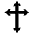 Latin Cross Emoji from EmojiTwo Black Set
