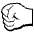 Left Facing Fist Emoji from EmojiTwo Black Set