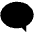 Left Speech Bubble Emoji from EmojiTwo Black Set
