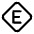 Letter E Diamond Icon from Mynaui Line Set