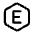 Letter E Hexagon Icon from Mynaui Line Set