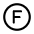 Letter F Circle Icon from Mynaui Line Set