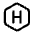 Letter H Hexagon Icon from Mynaui Line Set