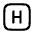 Letter H Square Icon from Mynaui Line Set