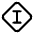 Letter I Diamond Icon from Mynaui Line Set