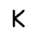 Download free Letter K PNG, SVG vector icon from Mynaui Line set.