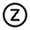 Letter Z Circle Icon from Mynaui Line Set