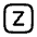 Letter Z Square Icon from Mynaui Line Set