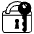 Locked With Key Emoji from EmojiTwo Black Set