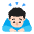 Man Bowing Flat Light Emoji from Fluent Emoji Flat Set