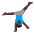 Man Cartwheeling Flat Dark Emoji from Fluent Emoji Flat Set