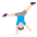 Man Cartwheeling Flat Light Emoji from Fluent Emoji Flat Set