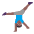 Man Cartwheeling Flat Medium Dark Emoji from Fluent Emoji Flat Set