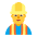 Man Construction Worker Flat Default Emoji from Fluent Emoji Flat Set