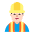 Man Construction Worker Flat Light Emoji from Fluent Emoji Flat Set