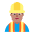 Man Construction Worker Flat Medium Emoji from Fluent Emoji Flat Set