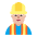 Man Construction Worker Flat Medium Light Emoji from Fluent Emoji Flat Set