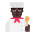 Man Cook Flat Dark Emoji from Fluent Emoji Flat Set