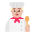 Man Cook Flat Medium Light Emoji from Fluent Emoji Flat Set