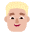 Man Curly Hair Flat Medium Light Emoji from Fluent Emoji Flat Set