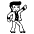 Man Dancing Emoji from EmojiTwo Black Set