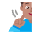 Man Deaf Flat Medium Emoji from Fluent Emoji Flat Set