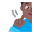 Man Deaf Flat Medium Dark Emoji from Fluent Emoji Flat Set