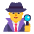 Man Detective Flat Default Emoji from Fluent Emoji Flat Set
