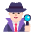 Man Detective Flat Light Emoji from Fluent Emoji Flat Set