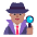 Man Detective Flat Medium Emoji from Fluent Emoji Flat Set