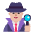 Man Detective Flat Medium Light Emoji from Fluent Emoji Flat Set