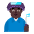 Man Factory Worker Flat Dark Emoji from Fluent Emoji Flat Set