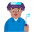 Man Factory Worker Flat Medium Emoji from Fluent Emoji Flat Set