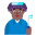 Man Factory Worker Flat Medium Dark Emoji from Fluent Emoji Flat Set