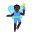 Man Fairy Flat Dark Emoji from Fluent Emoji Flat Set