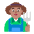 Man Farmer Flat Medium Emoji from Fluent Emoji Flat Set