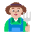 Man Farmer Flat Medium Light Emoji from Fluent Emoji Flat Set