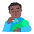 Man Feeding Baby Flat Medium Dark Emoji from Fluent Emoji Flat Set