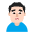 Man Frowning Flat Light Emoji from Fluent Emoji Flat Set