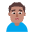 Man Frowning Flat Medium Emoji from Fluent Emoji Flat Set
