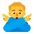 Man Gesturing No Flat Default Emoji from Fluent Emoji Flat Set