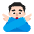 Man Gesturing No Flat Light Emoji from Fluent Emoji Flat Set