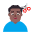 Man Getting Haircut Flat Medium Dark Emoji from Fluent Emoji Flat Set