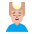 Man Getting Massage Flat Medium Light Emoji from Fluent Emoji Flat Set