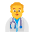 Man Health Worker Flat Default Emoji from Fluent Emoji Flat Set