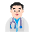 Man Health Worker Flat Light Emoji from Fluent Emoji Flat Set