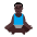 Man In Lotus Position Flat Dark Emoji from Fluent Emoji Flat Set