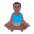 Man In Lotus Position Flat Medium Dark Emoji from Fluent Emoji Flat Set