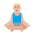 Man In Lotus Position Flat Medium Light Emoji from Fluent Emoji Flat Set