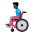 Man In Manual Wheelchair Flat Dark Emoji from Fluent Emoji Flat Set